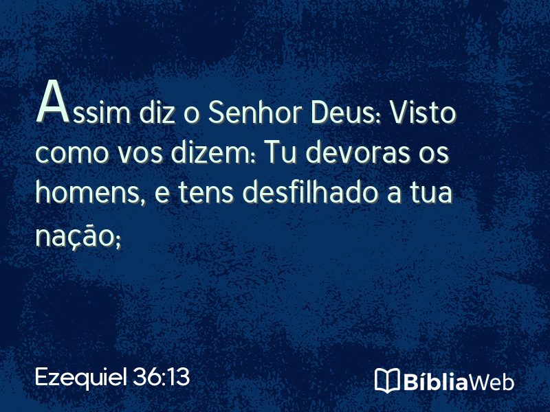 Ezequiel 36:13 em imagem para compartilhar
