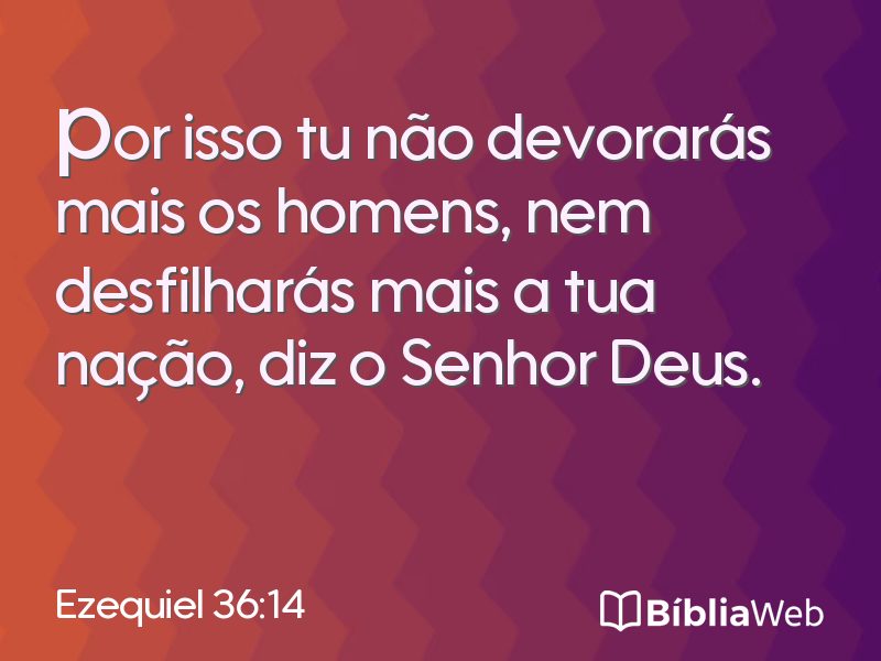 Ezequiel 36:14 em imagem para compartilhar