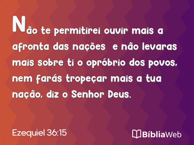 Ezequiel 36:15 em imagem para compartilhar
