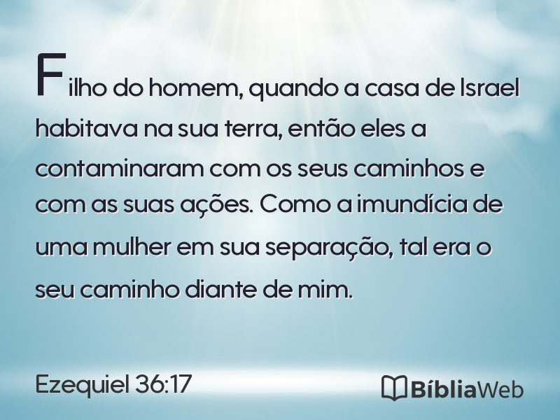 Ezequiel 36:17 em imagem para compartilhar