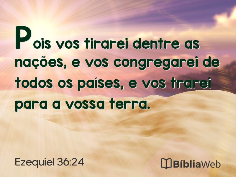 Ezequiel 36:24 em imagem para compartilhar