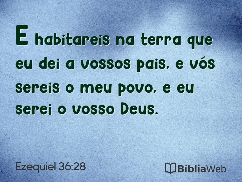 Ezequiel 36:28 em imagem para compartilhar