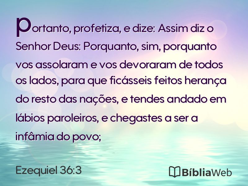 Ezequiel 36:3 em imagem para compartilhar