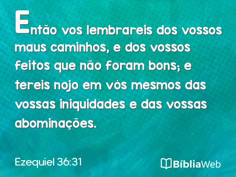 Ezequiel 36:31 em imagem para compartilhar