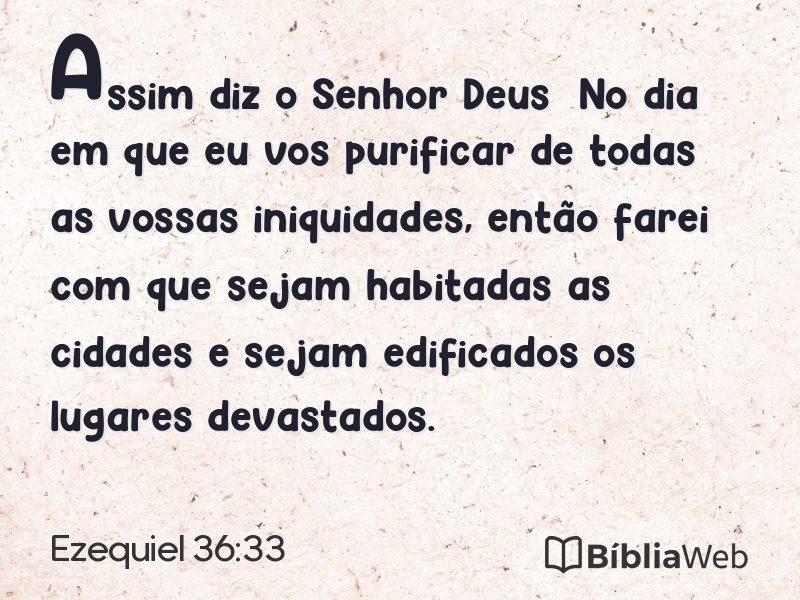 Ezequiel 36:33 em imagem para compartilhar