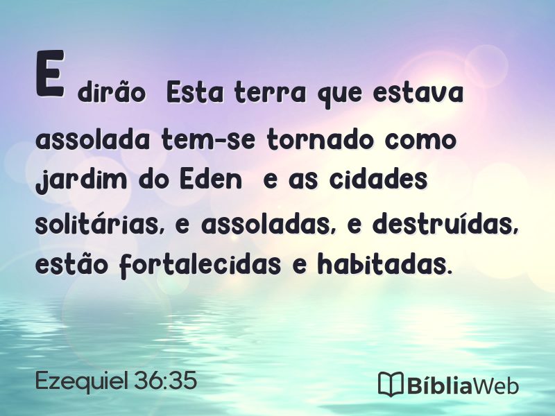 Ezequiel 36:35 em imagem para compartilhar
