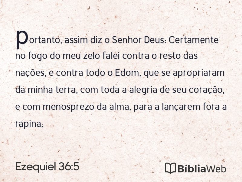 Ezequiel 36:5 em imagem para compartilhar