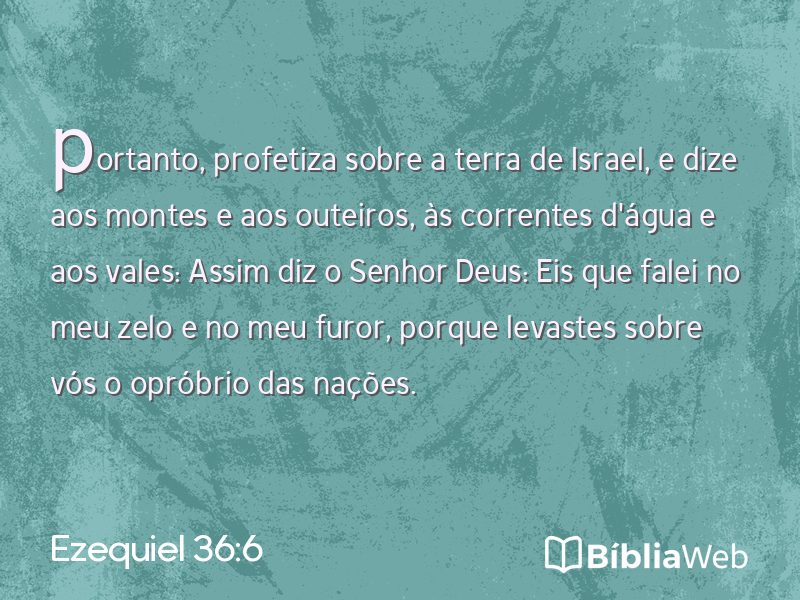 Ezequiel 36:6 em imagem para compartilhar