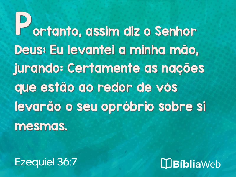Ezequiel 36:7 em imagem para compartilhar