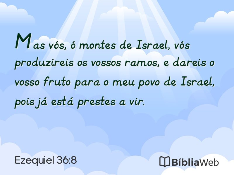 Ezequiel 36:8 em imagem para compartilhar