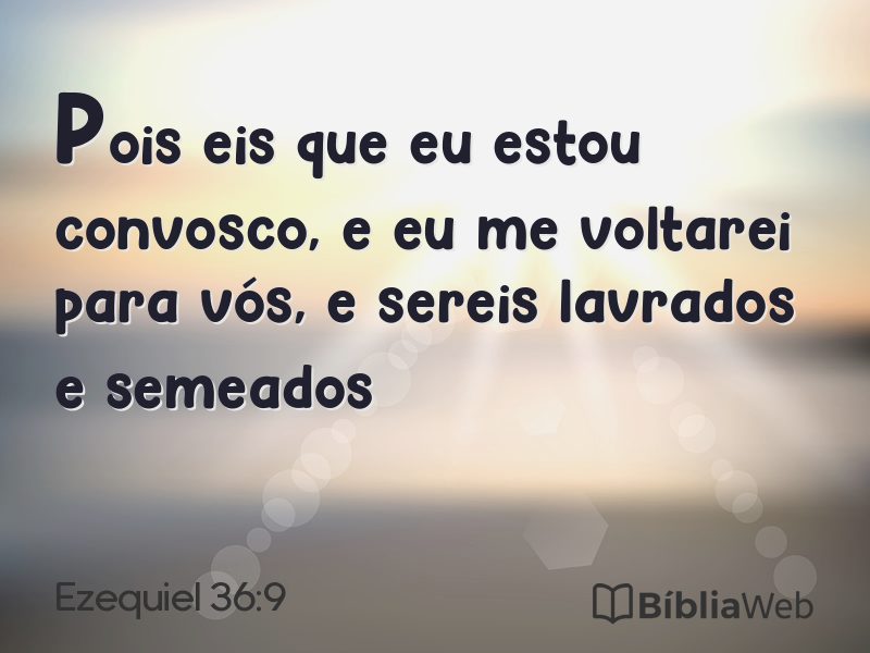 Ezequiel 36:9 em imagem para compartilhar