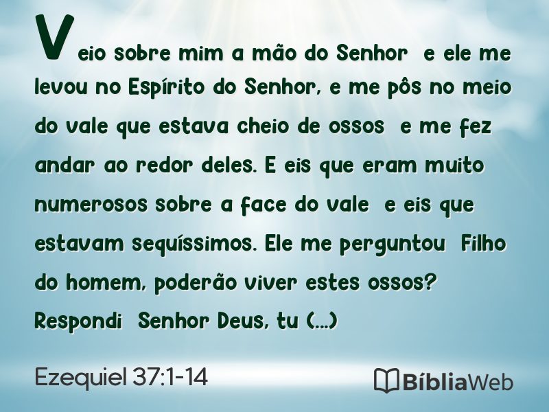 Ezequiel 37:1-14 em imagem para compartilhar