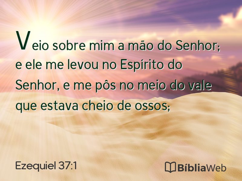Ezequiel 37:1 em imagem para compartilhar