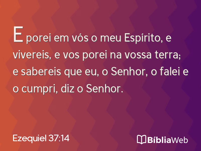 Ezequiel 37:14 em imagem para compartilhar