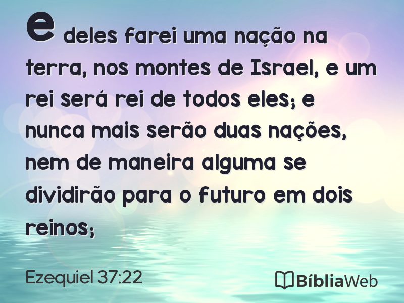 Ezequiel 37:22 em imagem para compartilhar