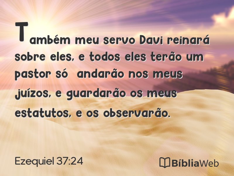 Ezequiel 37:24 em imagem para compartilhar