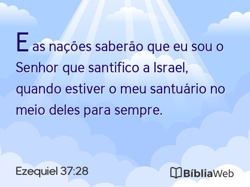 Ezequiel 37:28 em imagem para compartilhar