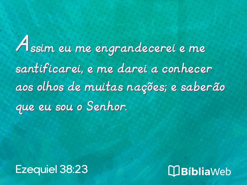 Ezequiel 38:23 em imagem para compartilhar