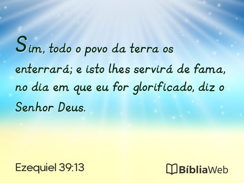 Ezequiel 39:13 em imagem para compartilhar