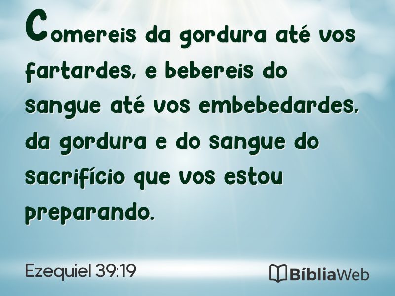 Ezequiel 39:19 em imagem para compartilhar