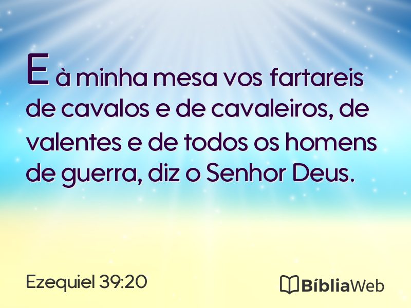 Ezequiel 39:20 em imagem para compartilhar