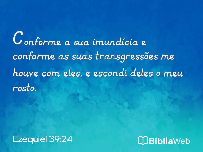 Ezequiel 39:24 em imagem para compartilhar
