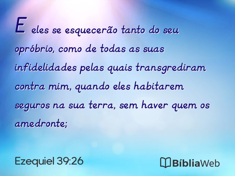 Ezequiel 39:26 em imagem para compartilhar