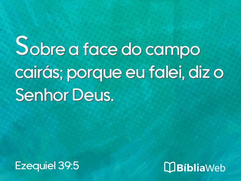Ezequiel 39:5 em imagem para compartilhar