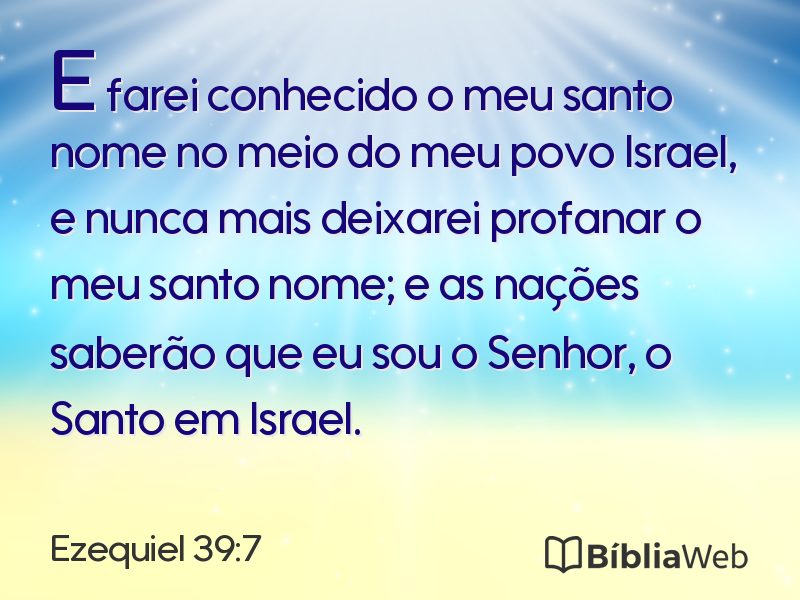 Ezequiel 39:7 em imagem para compartilhar