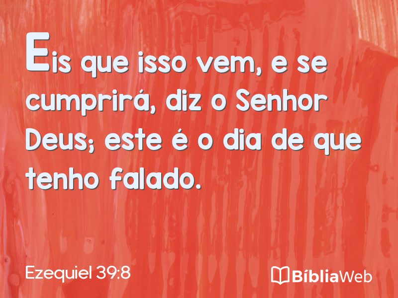 Ezequiel 39:8 em imagem para compartilhar