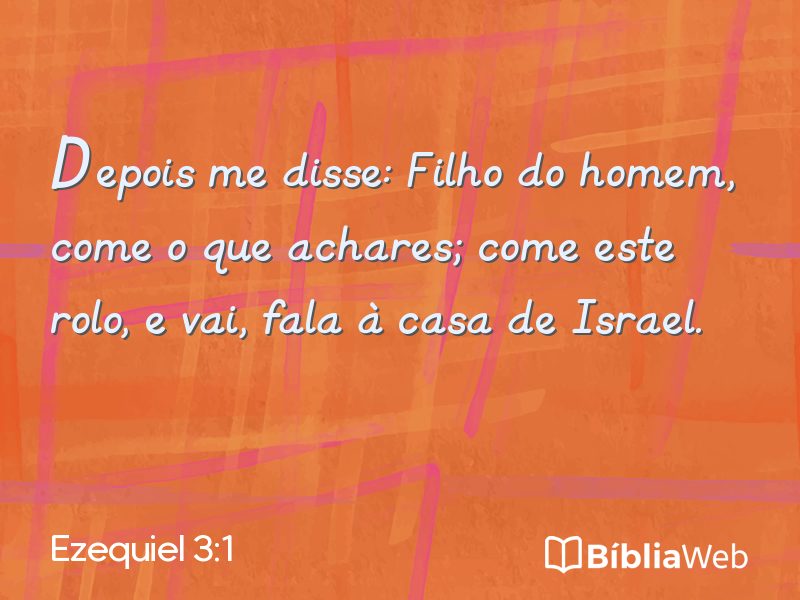 Ezequiel 3:1 em imagem para compartilhar