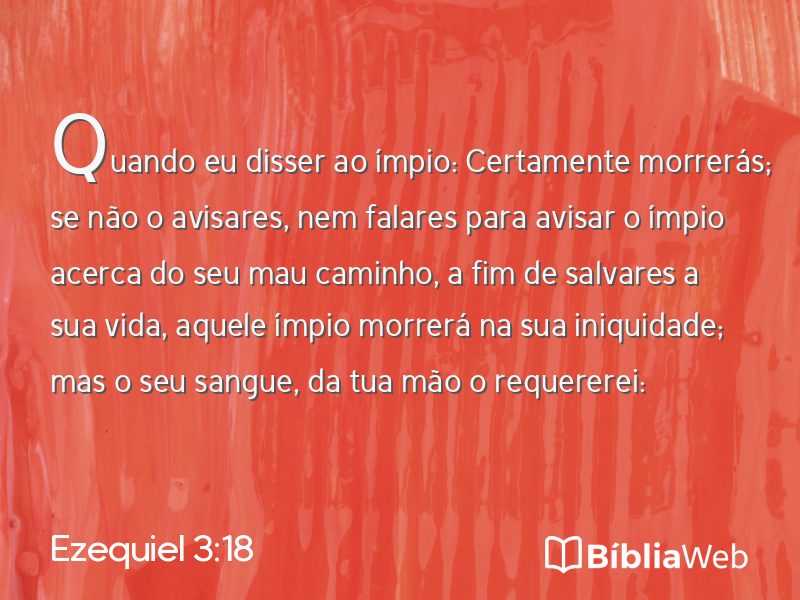Ezequiel 3:18 em imagem para compartilhar
