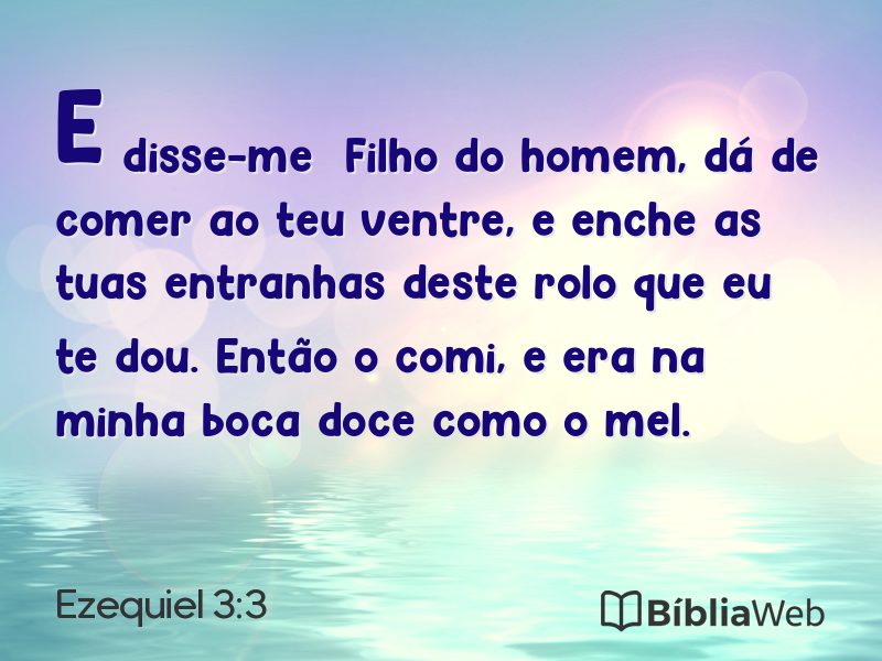 Ezequiel 3:3 em imagem para compartilhar