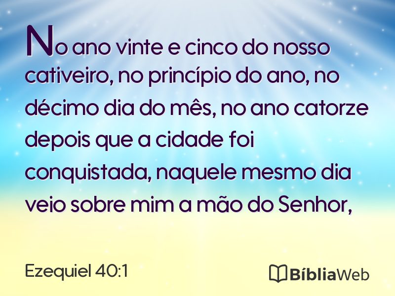 Ezequiel 40:1 em imagem para compartilhar