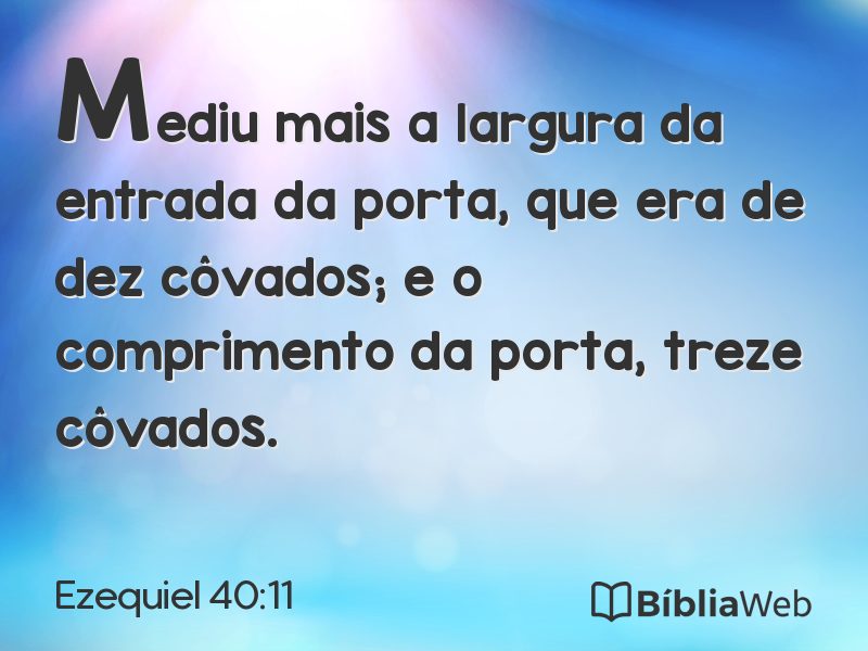 Ezequiel 40:11 em imagem para compartilhar