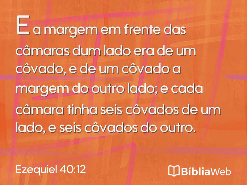 Ezequiel 40:12 em imagem para compartilhar