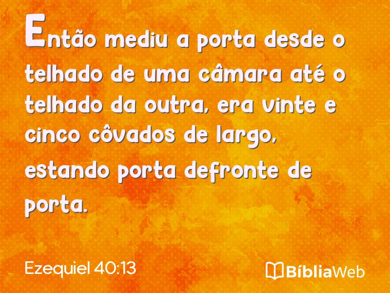 Ezequiel 40:13 em imagem para compartilhar