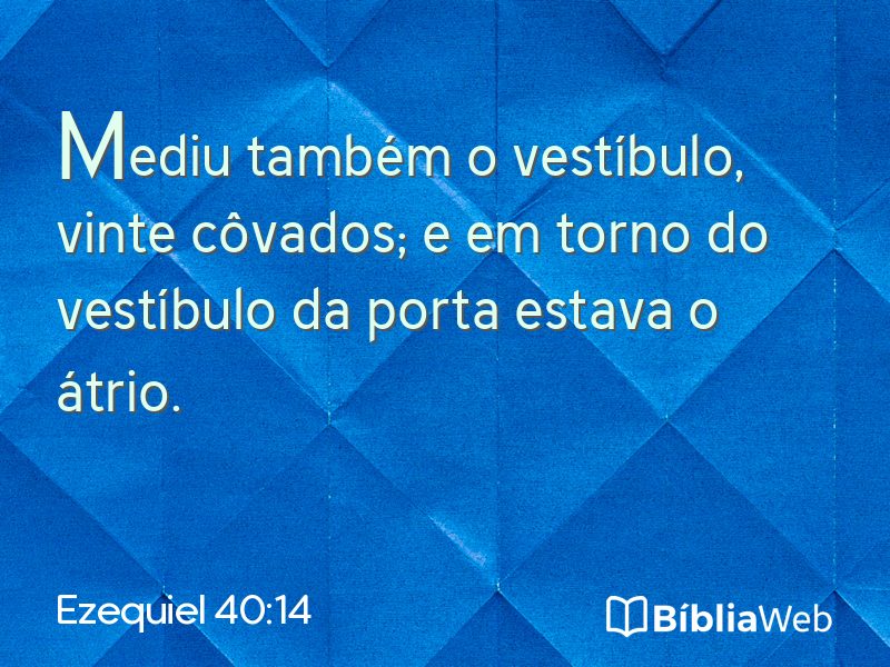 Ezequiel 40:14 em imagem para compartilhar