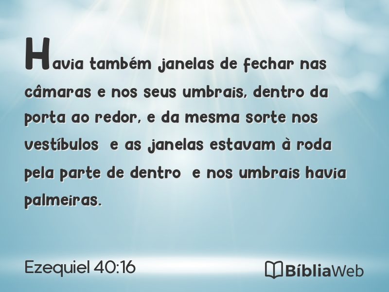 Ezequiel 40:16 em imagem para compartilhar