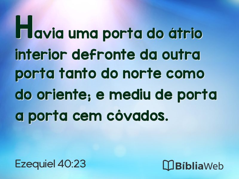 Ezequiel 40:23 em imagem para compartilhar