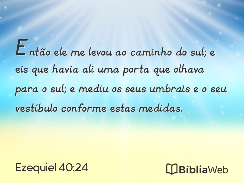 Ezequiel 40:24 em imagem para compartilhar