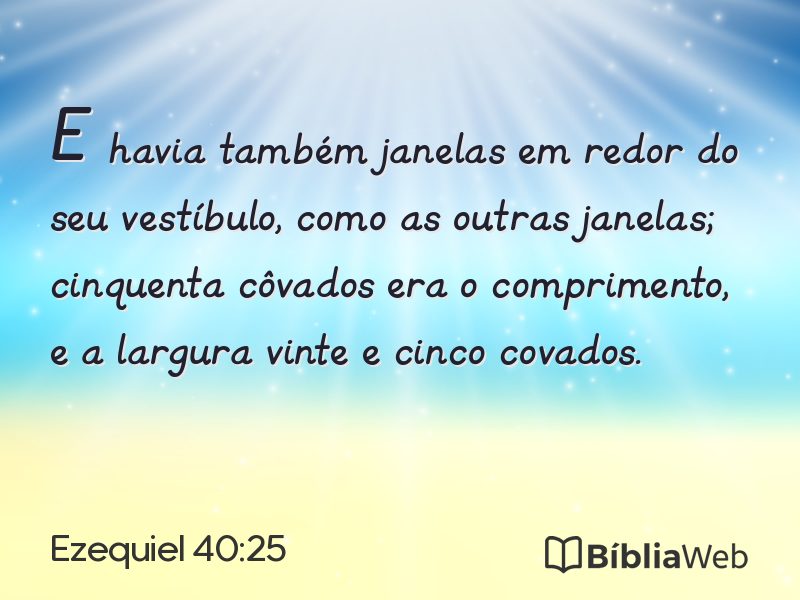Ezequiel 40:25 em imagem para compartilhar
