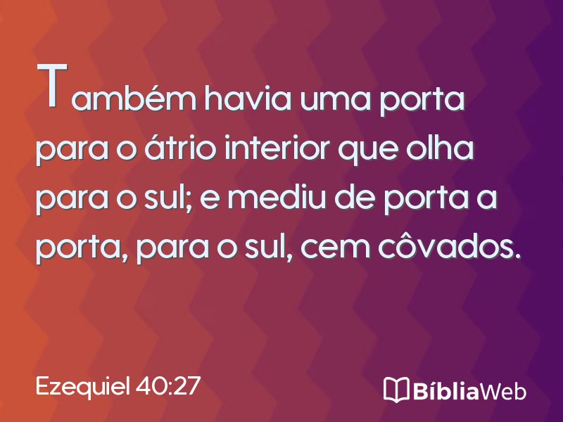 Ezequiel 40:27 em imagem para compartilhar