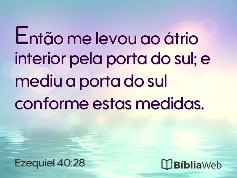 Ezequiel 40:28 em imagem para compartilhar
