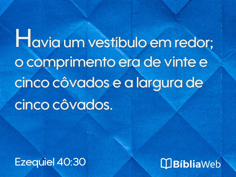 Ezequiel 40:30 em imagem para compartilhar
