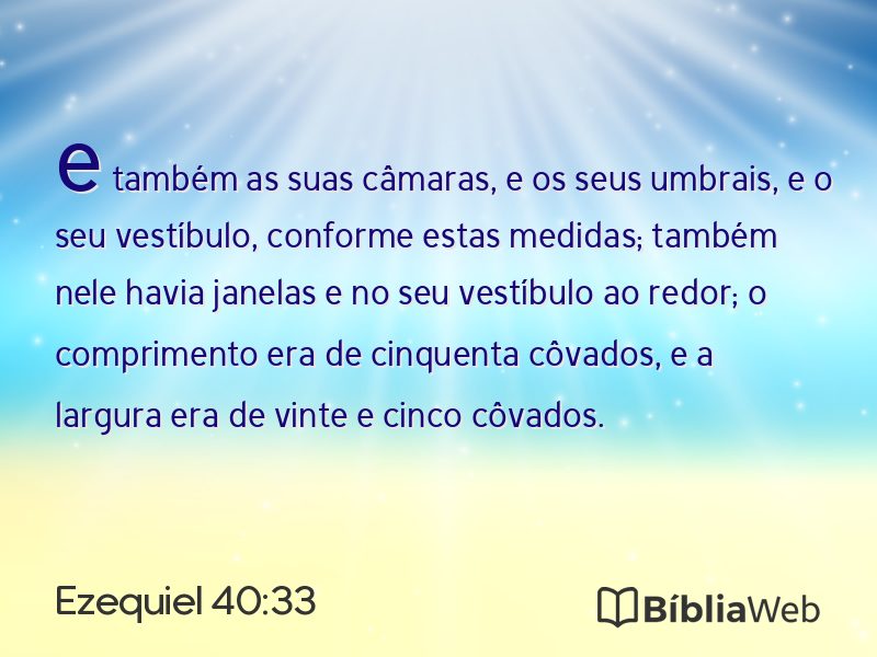 Ezequiel 40:33 em imagem para compartilhar