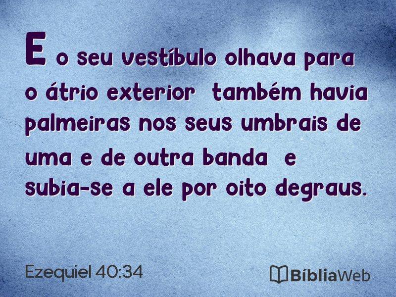 Ezequiel 40:34 em imagem para compartilhar