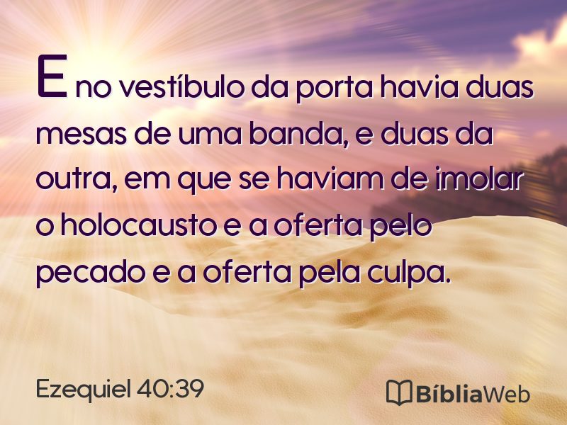 Ezequiel 40:39 em imagem para compartilhar