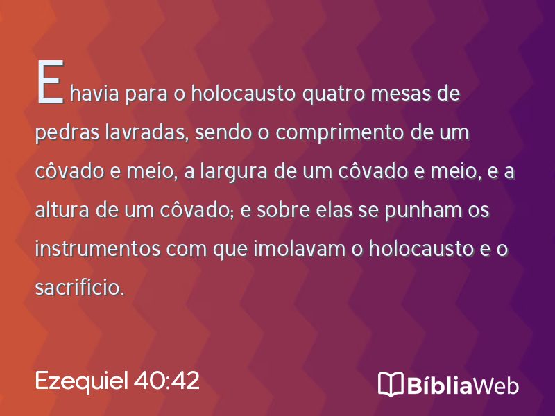 Ezequiel 40:42 em imagem para compartilhar