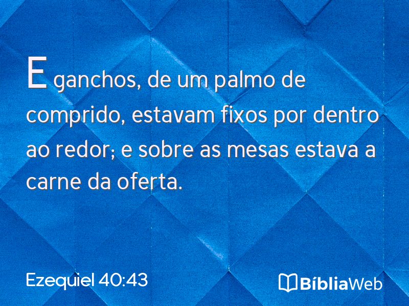 Ezequiel 40:43 em imagem para compartilhar